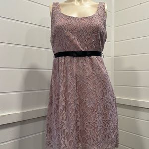City triangles mauve lace dress
